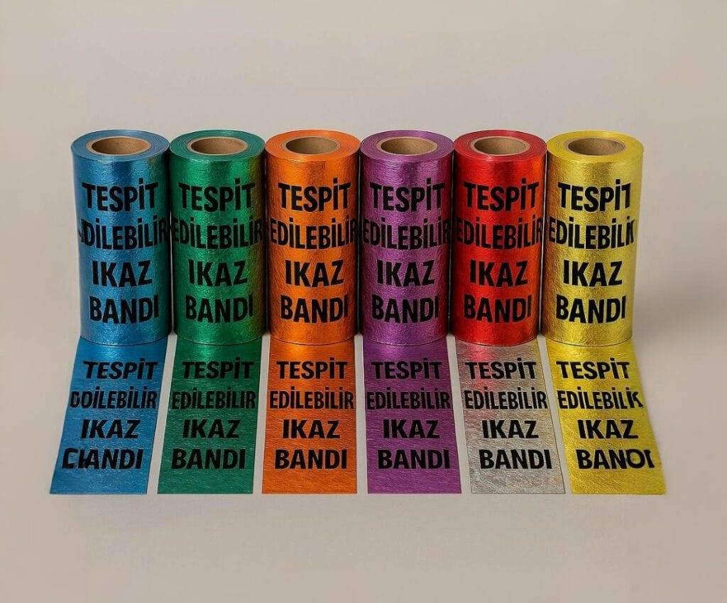 7 farklı renkli tespit edilebilir ikaz bandı