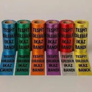 7 farklı renkli tespit edilebilir ikaz bandı
